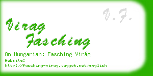 virag fasching business card