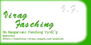 virag fasching business card